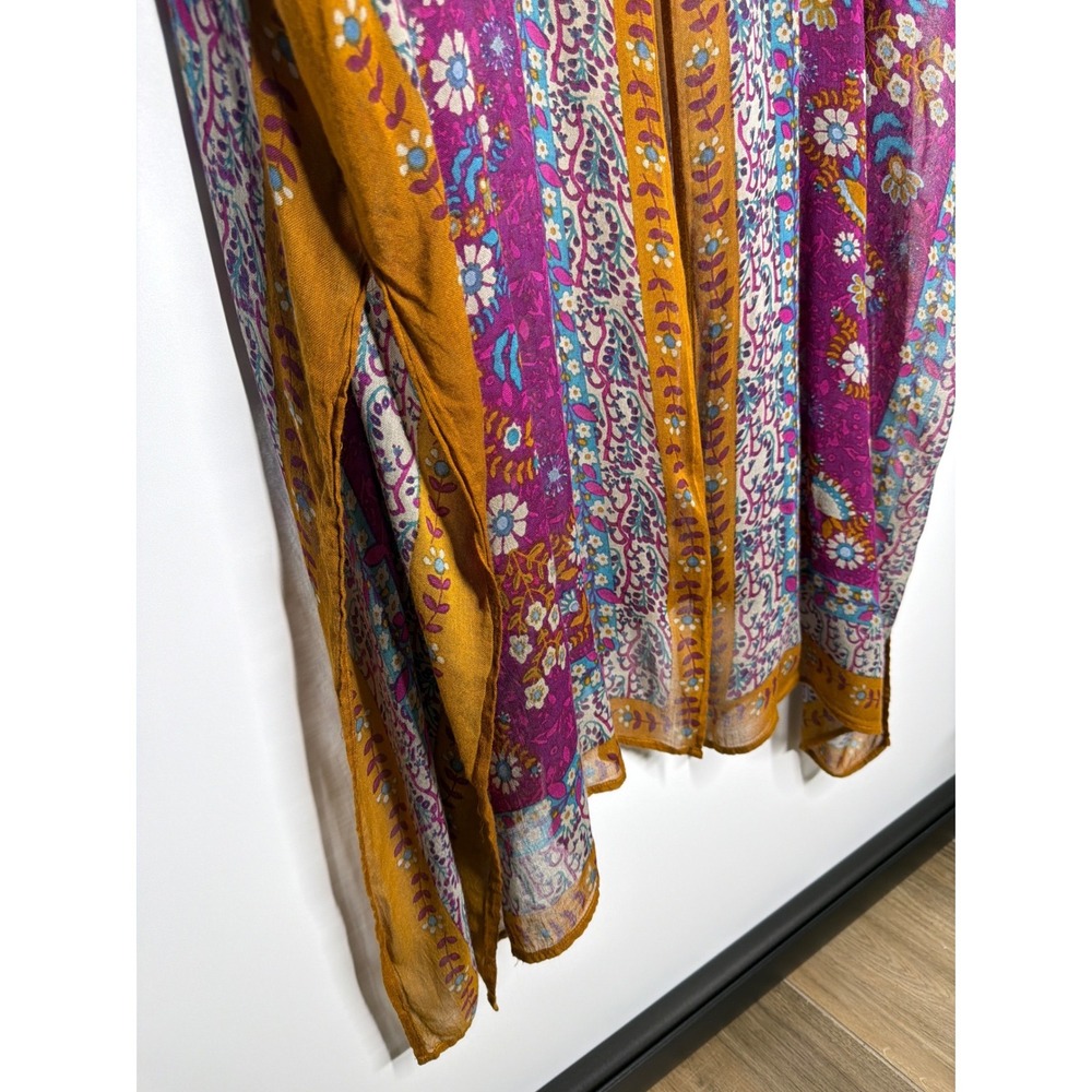 NATURAL LIFE Floral Kimono Cardigan - Purple & Mustard - Picture 5 of 8